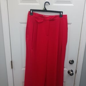 Astr Vibrant Red Wide Leg Pants